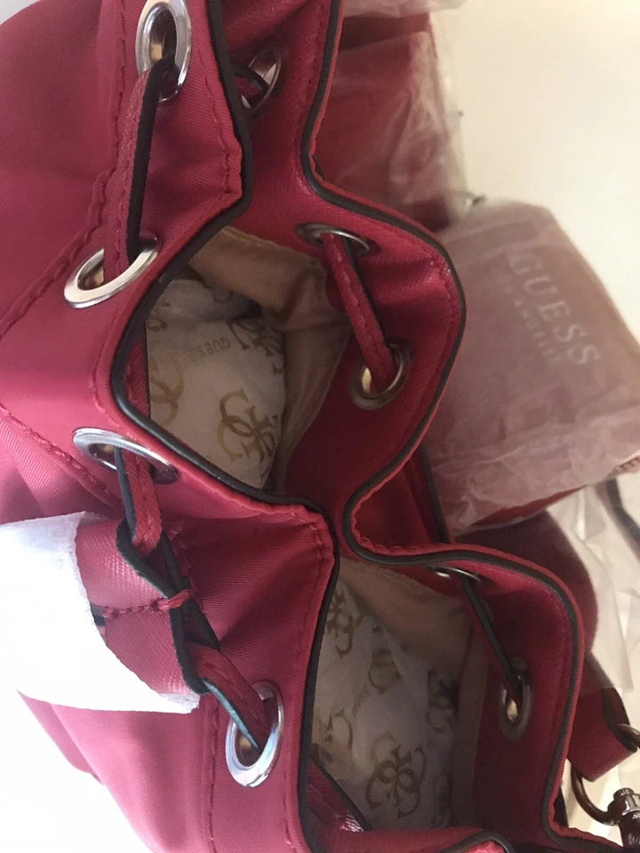 NWT GUESS Red Lina Bucket Bag SOLD OUT @ The Guess Store - Image 4 of 4