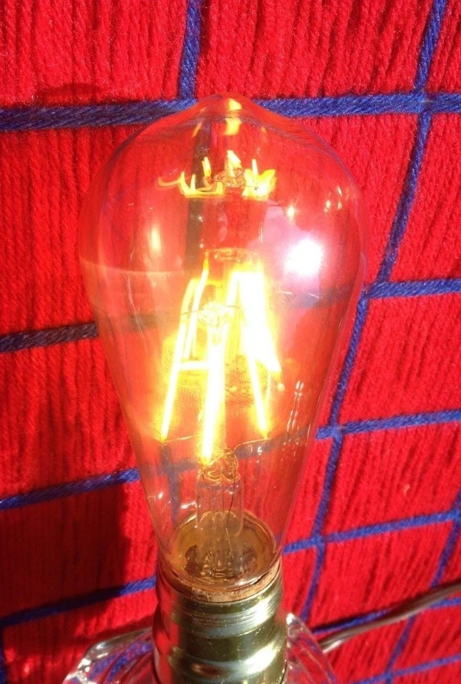 4 new LED AMBER Light Bulb ST19 6w equals = 60w A19 Antique Edison Vintage RETRO - Image 2 of 4