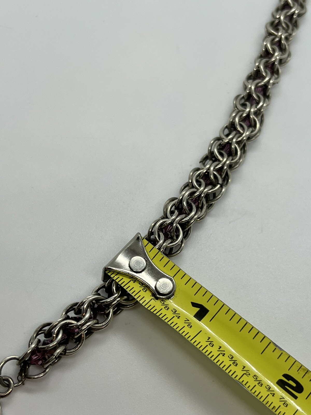 Sterling silver woven interlocking toggle bracele… - image 7