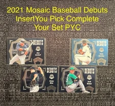 2021 Mosaic Baseball DEBUTS You Pick Rookie Card Complete Your Set PYC #1-20