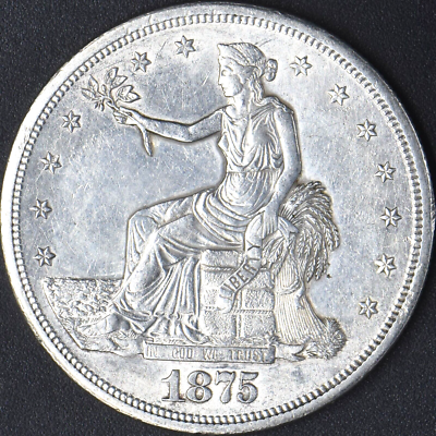1875-S Trade Dollar 420 Grains .900 Fine Silver San Francisco $1