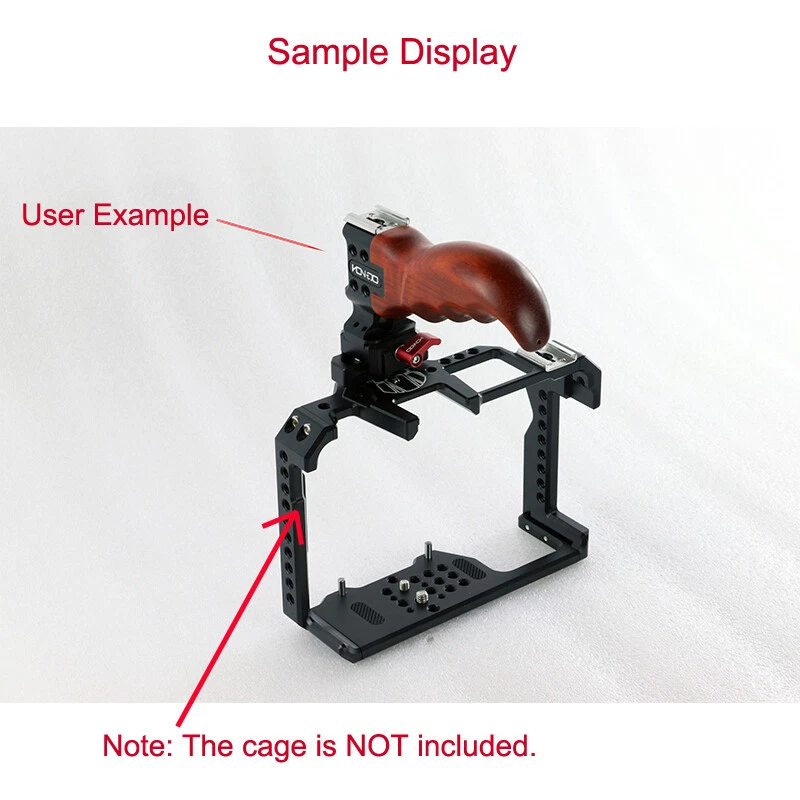 HONTOO Wooden Top Handle Fit For Sony A7R3 A6500 5D4 BMPCC 4K DSLR Camera Cage - Image 3 of 4
