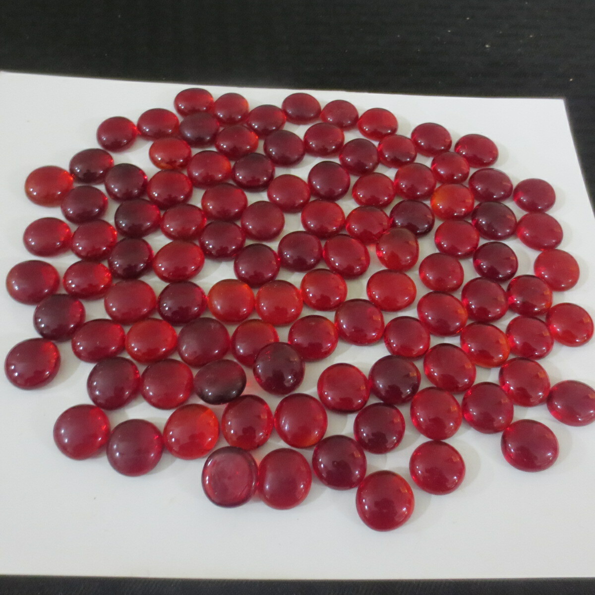 Lot of 100 decorative Red Glass Pebbles Rocks eBay