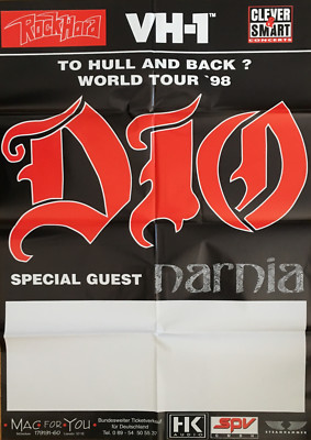 DIO - The Hull And Back World Tour 1998 - Konzertplakat Poster - gefaltet folded
