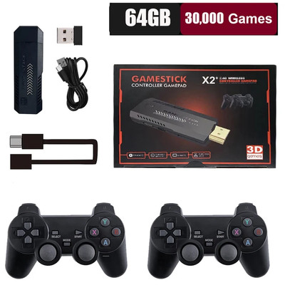 X2 Plus 256G 50000 Game GD10 Pro 4K Game Stick 3D HD Retro Videospielkonsole Wi