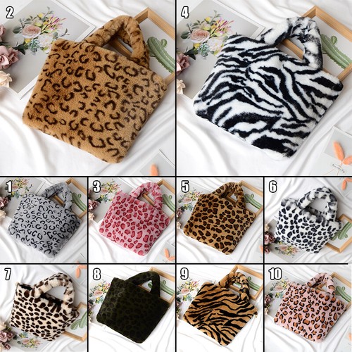 fluffy cheetah print bag