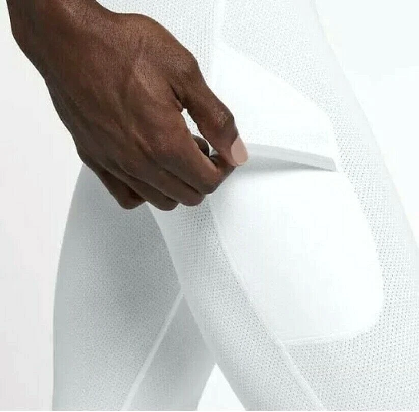 Nike Men’s Pro Dri-Fit Tights 3/4 Basketball Tights 2XL XXL White 925821-100 NEW - Image 2 of 4