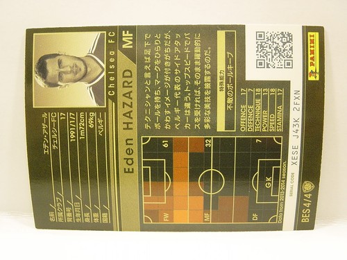 Panini WCCF 2013-14 BES Eden Hazard 1991 Belgium No.17 Chelsea FC Belgian Stars - Picture 6 of 6