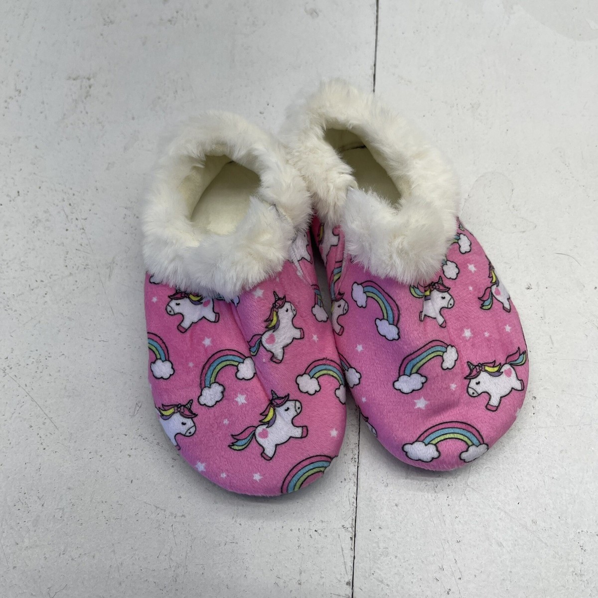 Centipede Demon Pink Unicorn Slippers Toddler Girls Size