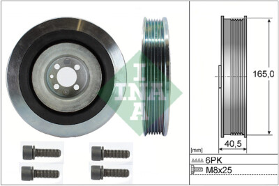 544 0504 20 INA Belt Pulley Set, Crankshaft : 205,00 Mm Price