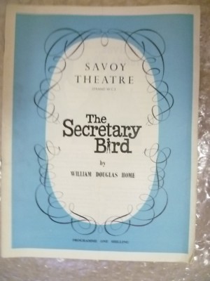 1968 Theatre Programme The Secretary Bird - Kenneth More Jane Downs Terence Long