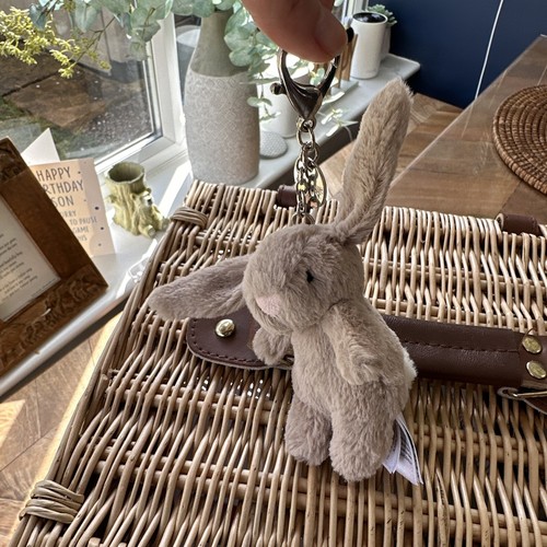 Jellycat Keyring Bashful Bunny Rabbit Lapin Bag Charm Brown 4” tall eBay