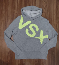 Victoria's Secret Sport Sweater Hoodie Large Womens Cut Back Grey LOGO