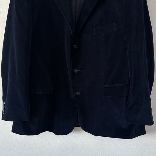 Linea Uomo Blue Velvet Suit Jacket Size 52L - Picture 4 of 10