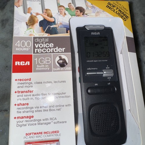 RCA VR5320R 400hr 1GB Digital Voice Recorder Transfer Share Manage New In Box - Picture 8 of 8