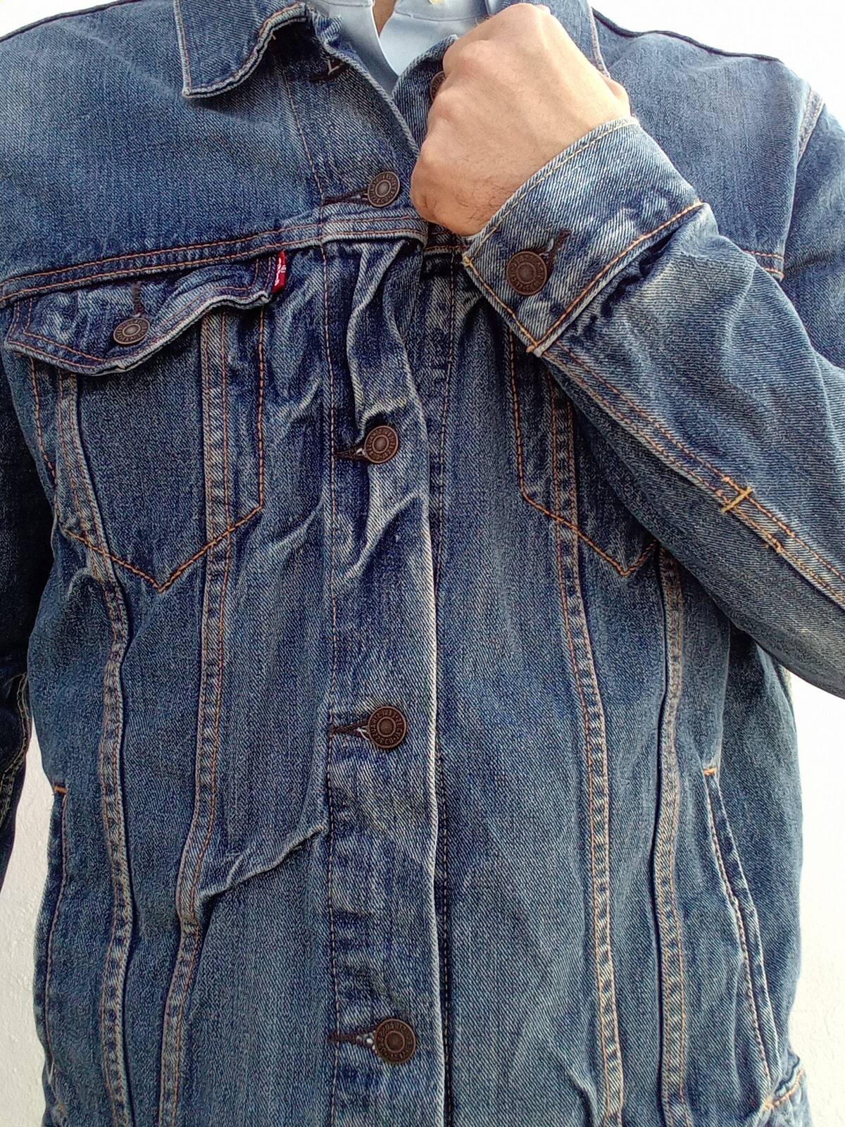 Levi's Strauss Men's Blue Denim Jacket Size 40 UK Vintage RRP £200 image 8