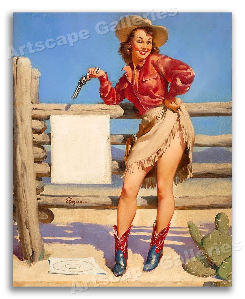 1950s Elvgren PinUp Girl Poster 