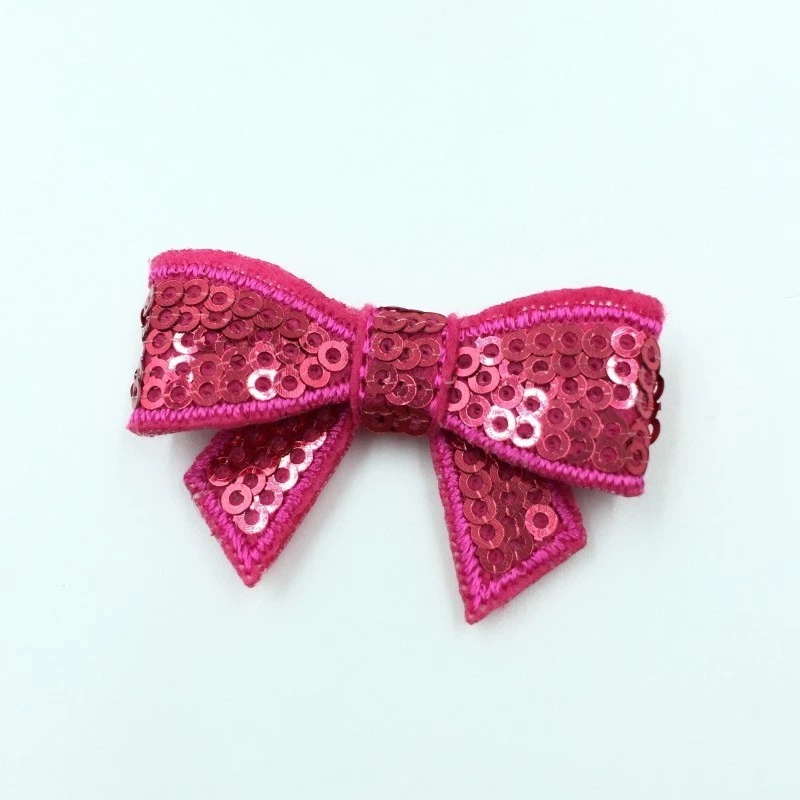 50pcs/lot 8colors 5cm DIY Shiny Sequin Bows Knot Without Clips Hair Bows - Image 4 of 4