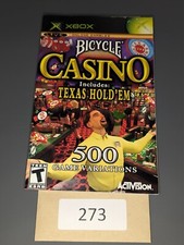 Bicycle Casino Microsoft Xbox, 2004  MANUAL ONLY 