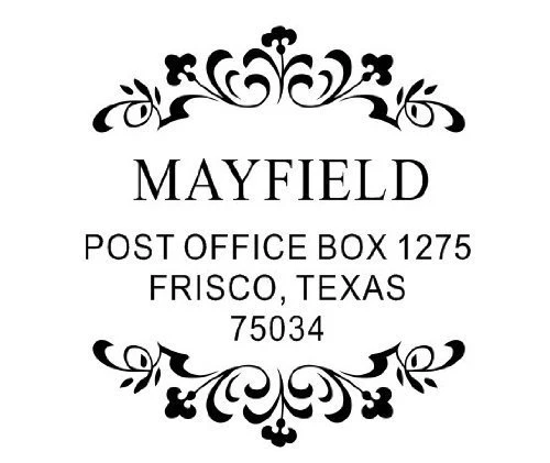 IMPRUE Custom Round Monogram Shiny Printer R532 Self-Inking Address/initial Stamp