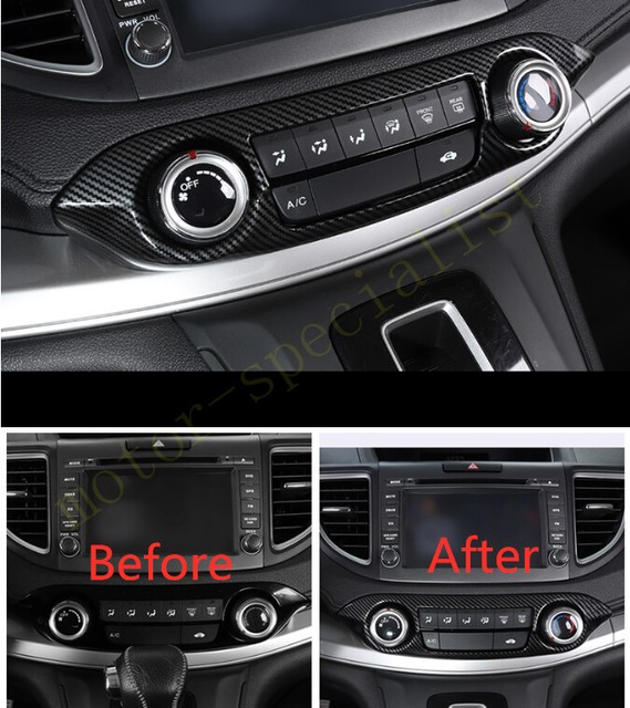 Carbon Fiber Console Air Conditioning Button Panel For Honda CRV CRV
