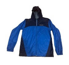 Columbia Glennaker Lake II Hooded Rain Jacket Packable Youth Large 14-16 Blue