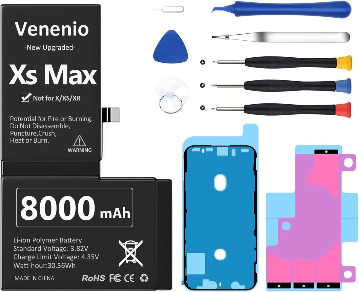 8000mAh Battery for iPhone Xs Max 2025 New Upgrade High Capacity