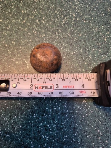 US Civil War Antique 1 inch Solid Metal Cannon Ball