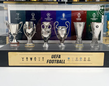UEFA Football Championship Trophy 8cm Metal 6 Trophy With Display Case