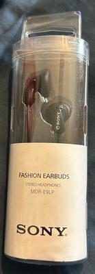 Sony Earbud Headphones Black MDRE9LP/BLK wired new