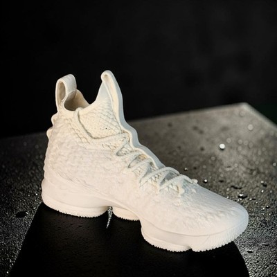Stephen Guo Porcelain Nike Lebron 15 White Ghost Sneaker INCREDIBLE Detail