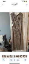 Adrianna Papell Evening Gown Or Mother Of Bride Wedding Or Cocktail Dress NWT