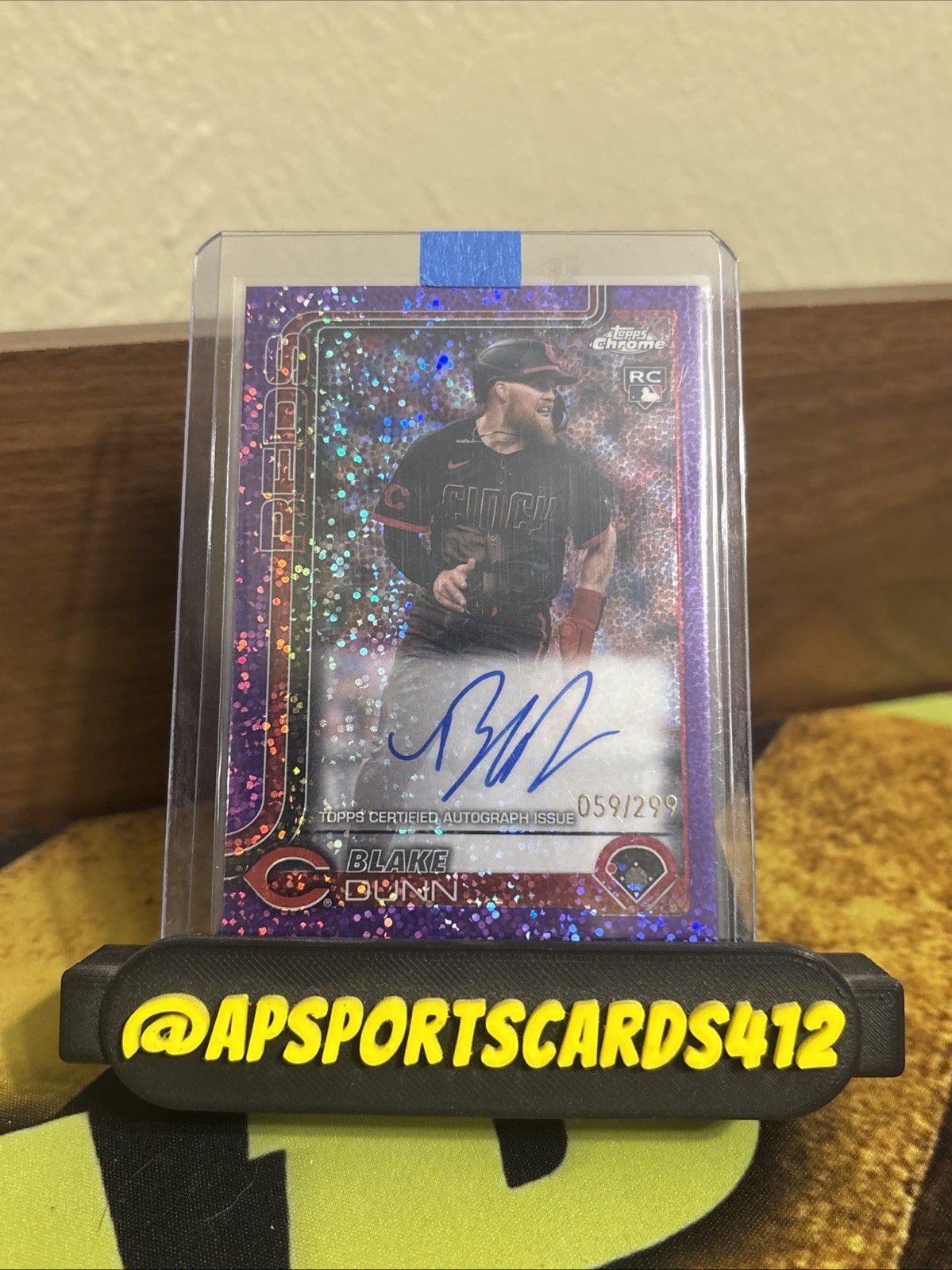 Blake Dunn 2025 Topps Chrome #RA-BD Rookie Auto Purple Speckle Refractors /299
