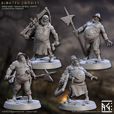 Artisan Guild - Bloated Zombies (Tabletop & Rollenspiel Miniatur)