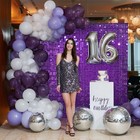 12 Pcs Shimmer Wall Backdrop Panels Square Sequin Party Decoration Purple 3x4 Ft — photo 7