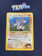 Pokémon TCG Brock's Rhydon Gym Heroes 2/132 Holo Rare HP.