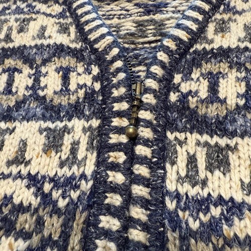 St. John's Bay Womens X-Large Wool Blend Zip Knit Sweater Vest Folk Nordic - Picture 2 of 10