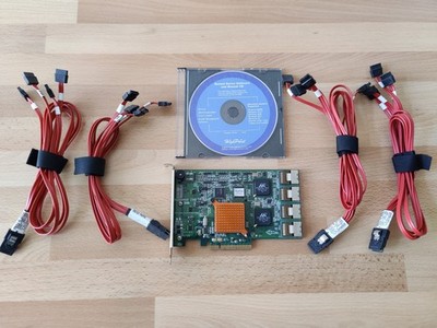 HighPoint RocketRAID 2340 PCIe Speicher-Controller 16 Ports mit SAS SATA Kabeln