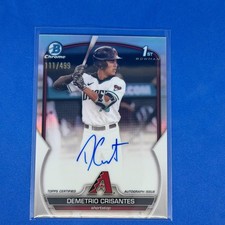 2023 Bowman Chrome Prospect Refractor /499 Demetrio Crisantes #CPA-DCS Auto