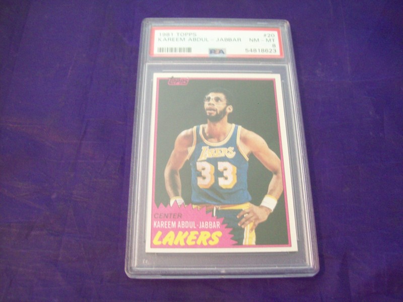 1981 TOPPS BASKETBALL #20 KAREEM ABDUL-JABBAR (8623) PSA 8