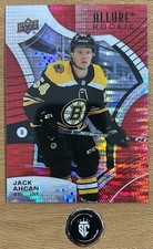 Jack Ahcan 2021-22 Upper Deck Allure Red Rainbow Rookie #137 Boston Bruins