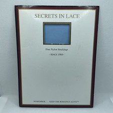 Secret In Lace 99001 SIL Classic RHT Light Blue Size Medium Stockings