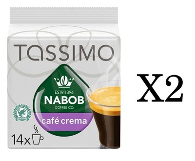 2X Tassimo Nabob Café Crema Coffee Single Serve 14 T-Discs