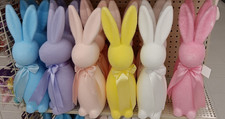 Flocked bunny 15.75" H x 4.25" W x 4.5" D Choose 1 from 6 Colors LOWER PRICE