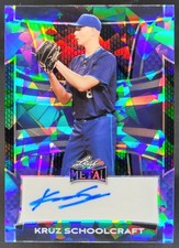 2025 Leaf Metal Kruz Schoolcraft Auto Crystal Blue /15 #BA-KS1 BH5