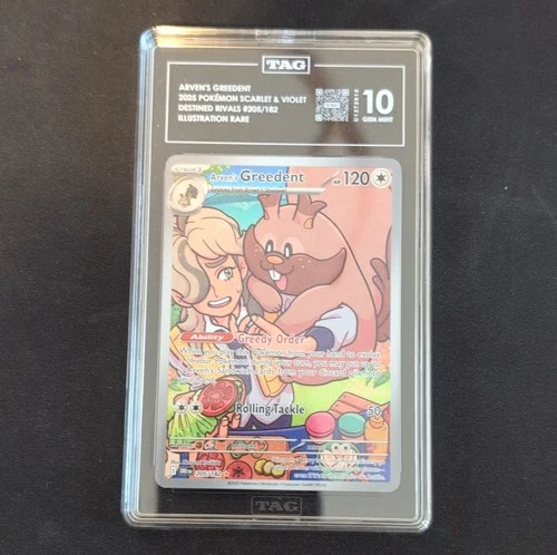 Arven's Greedent 205/182 Destined Rivals Illustration Rare Holo TAG 10