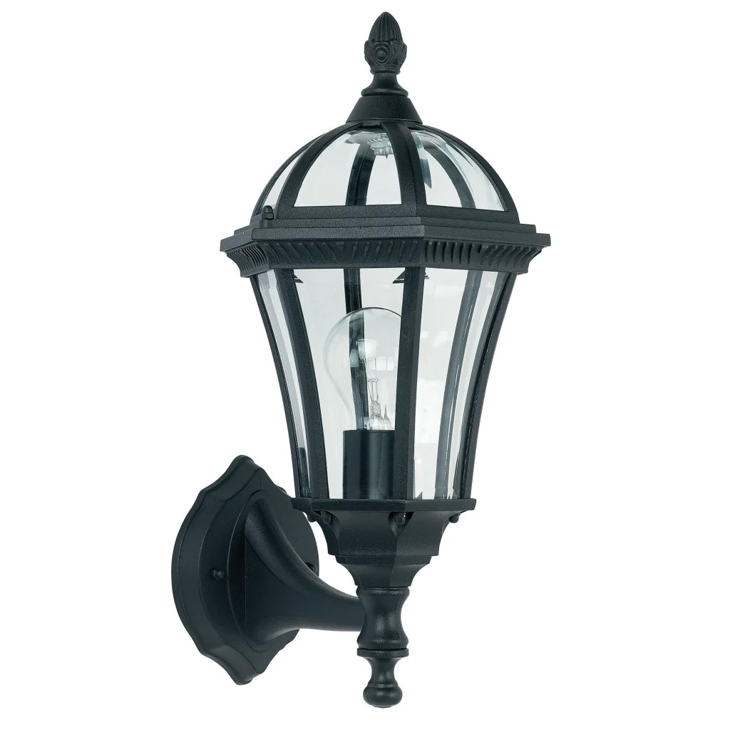 Outdoor Light Black Drayton Wall IP44 Up Endon YG-3500