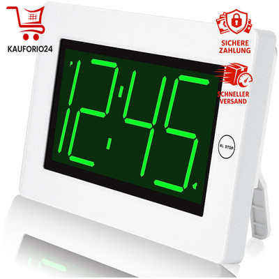Digitalwecker mit 3'' LED-Anzeige, batteriebetrieben, tragbar, kabellos