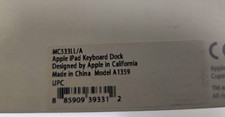 Apple iPad Keyboard Dock A1359 MC533LL/A White Dock Connector Media Keys