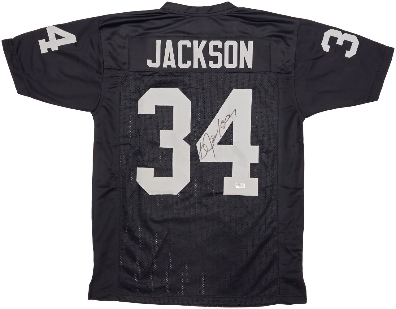Bo Jackson Autographed Signed Oakland Raiders Oakland Black Football Jersey BAS 